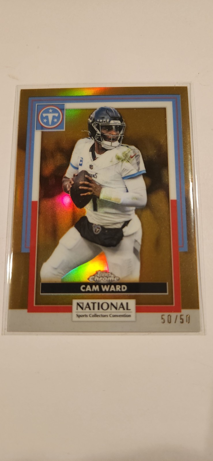 2026 Topps Chrome NSCC Cam Ward Gold Refractor 50/50!!! Last One Made!!!!