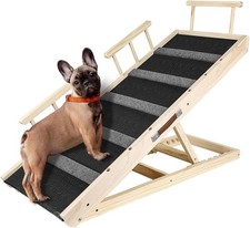 Dog Ramp, Adjustable Portable Folding Pet Ramp with Non-Slip Traction Pad