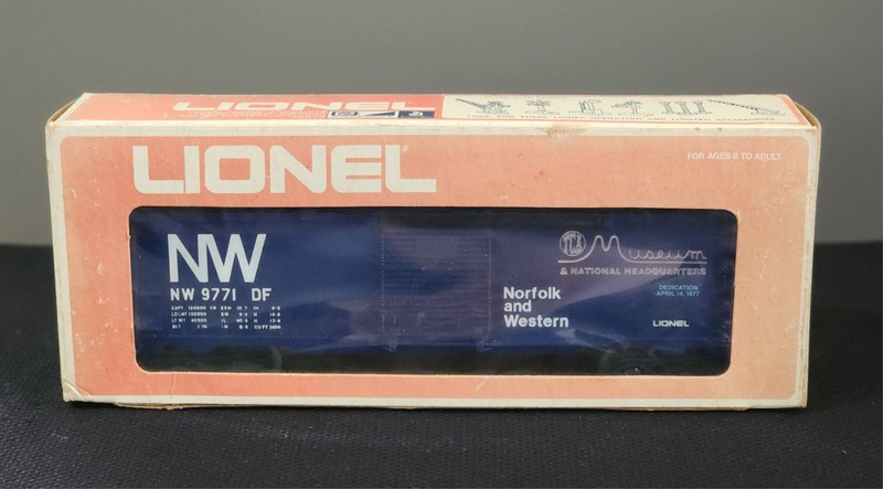 1977 Lionel 6-9771 O Scale Norfolk & Western TCA Museum Blue Boxcar New/OG Box