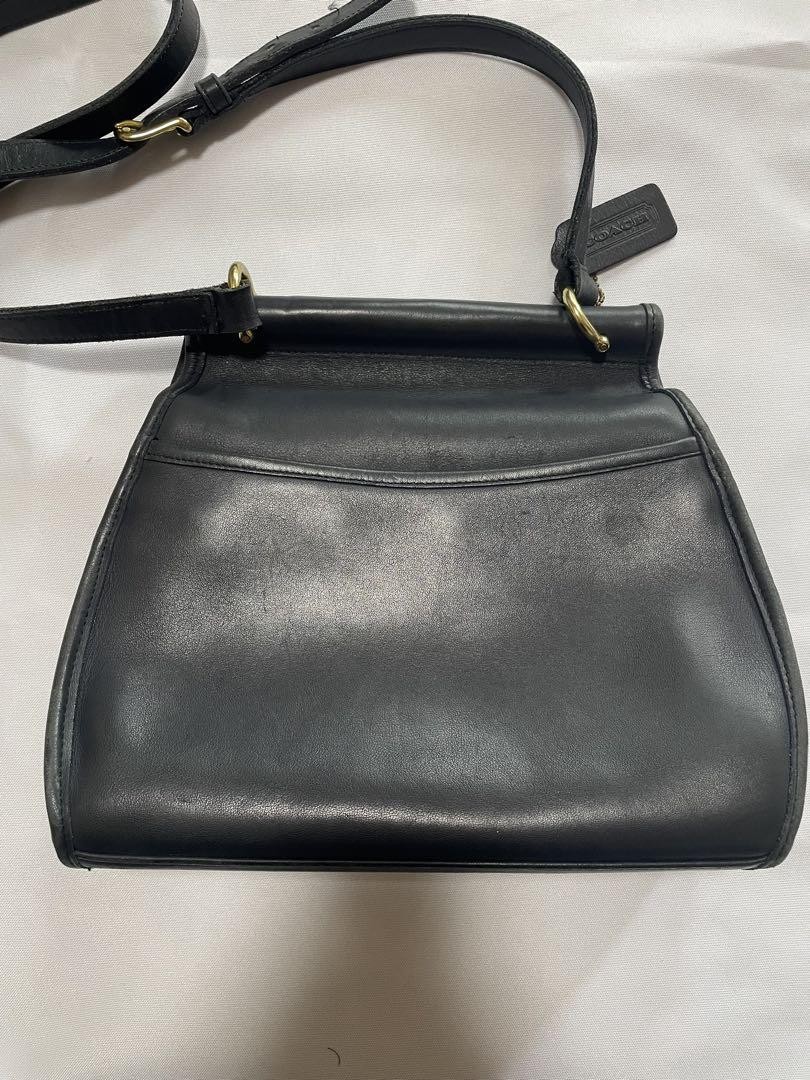 Vintage Coach Logan Bag 9907 Black Shoulder Bag Glove-Tanned