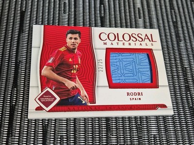 2022 Panini National Treasures Rodri Colossal Materials /25 Spain Match Worn