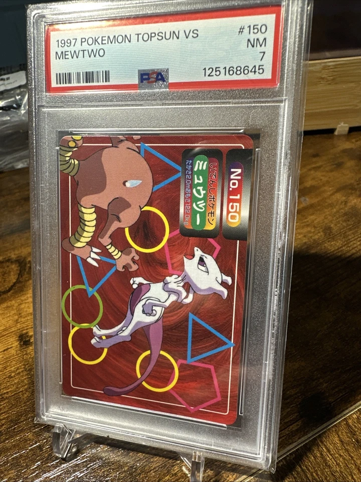 Pokémon Topsun japonés 1997 VS #150 Mewtwo PSA 7 Foto 2 de 4
