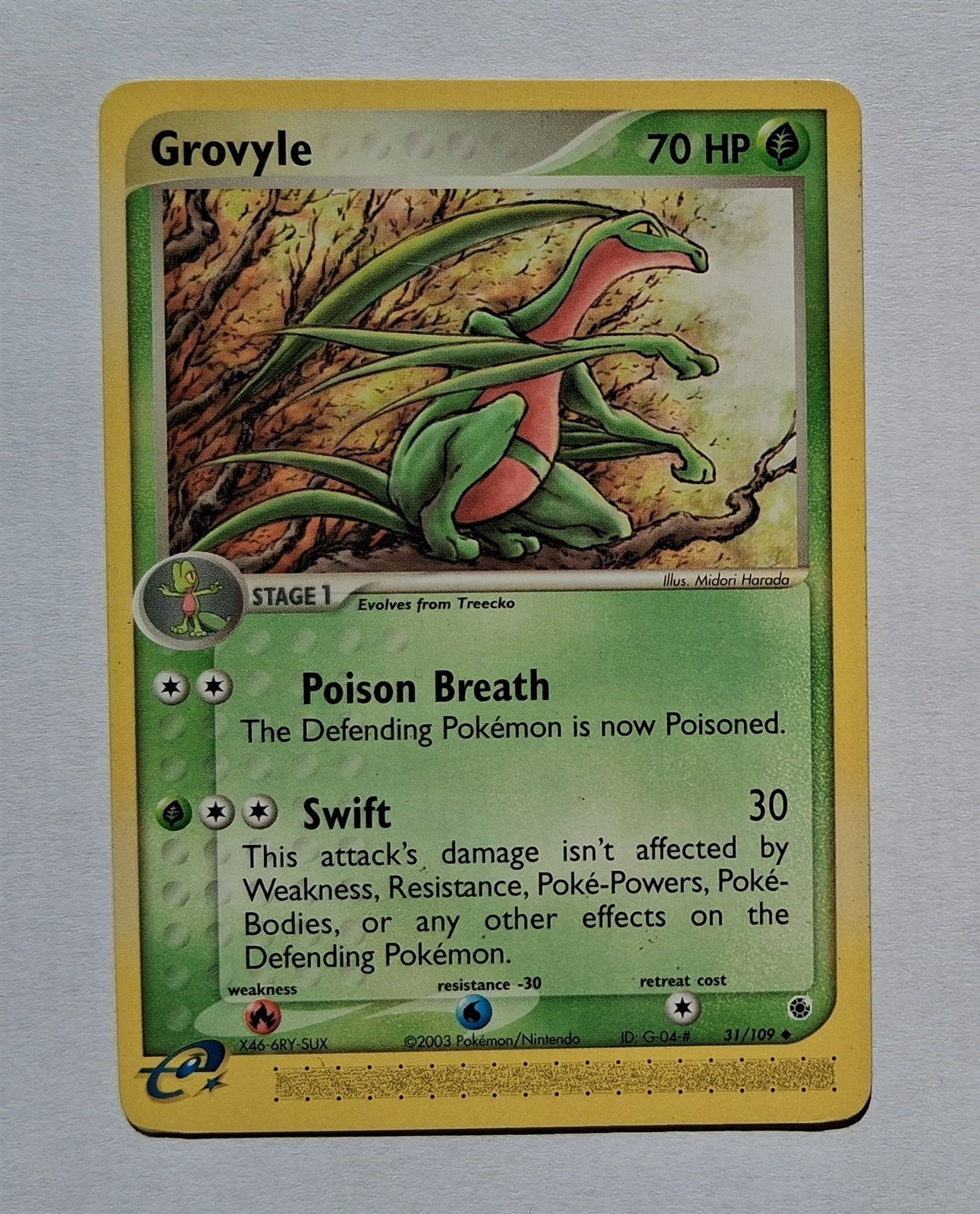 Pokemon - Grovyle - Ruby & Sapphire 31/109 - Uncommon - LP