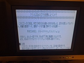 FM Towns Marty, burned CDs, formatted 3.5" floppies, 2 joypads, mouse, keyboard