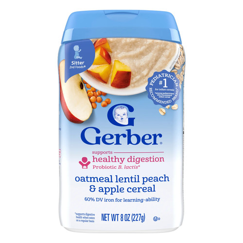 Cereal, 2nd Foods®, Oatmeal Lentil Peach & Apple, 8 oz (227 g)