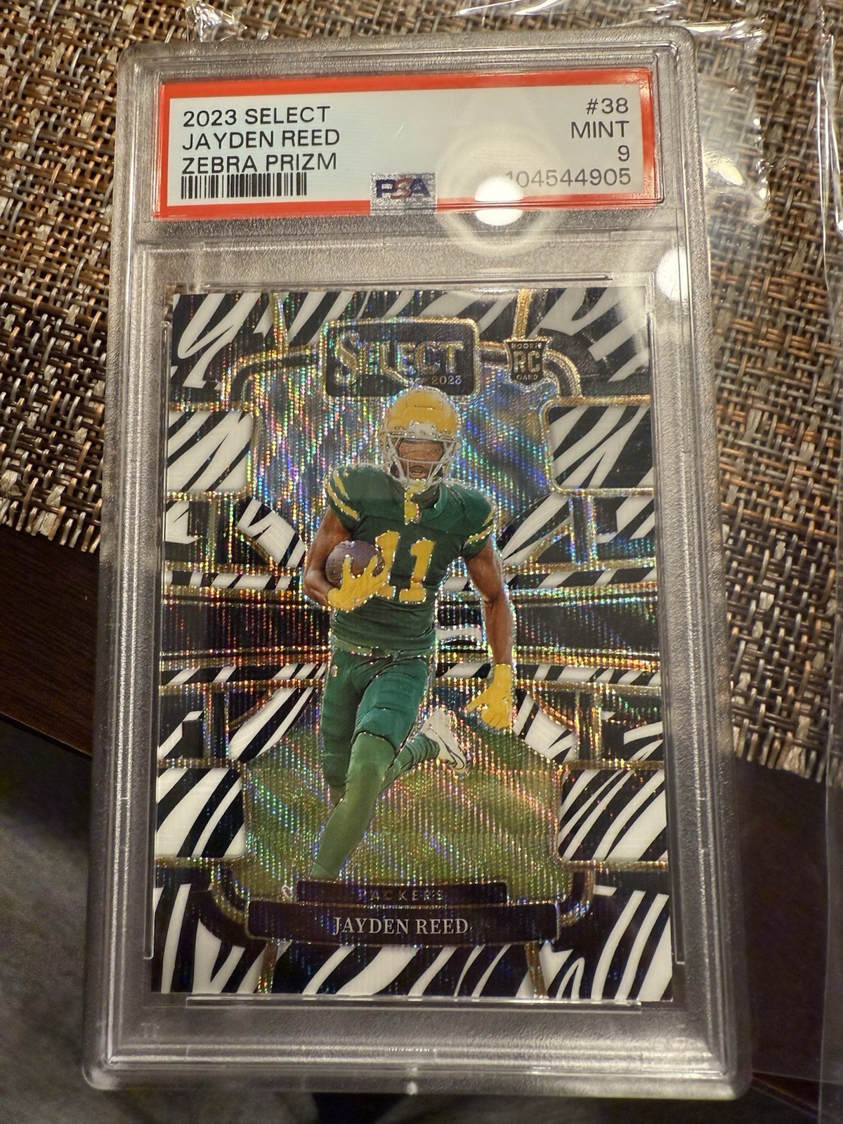 2023 Panini Select - Jayden Reed #38 Zebra Prizm (RC)