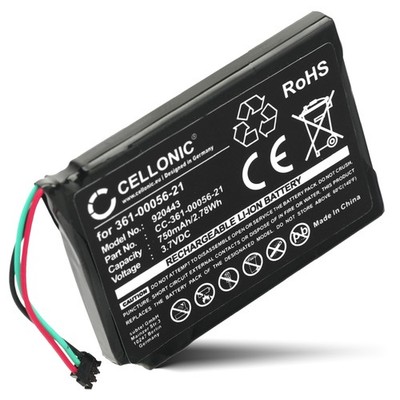 subtel 1x Battery for GPS/Navigation Compatible with 750mAh, Black 