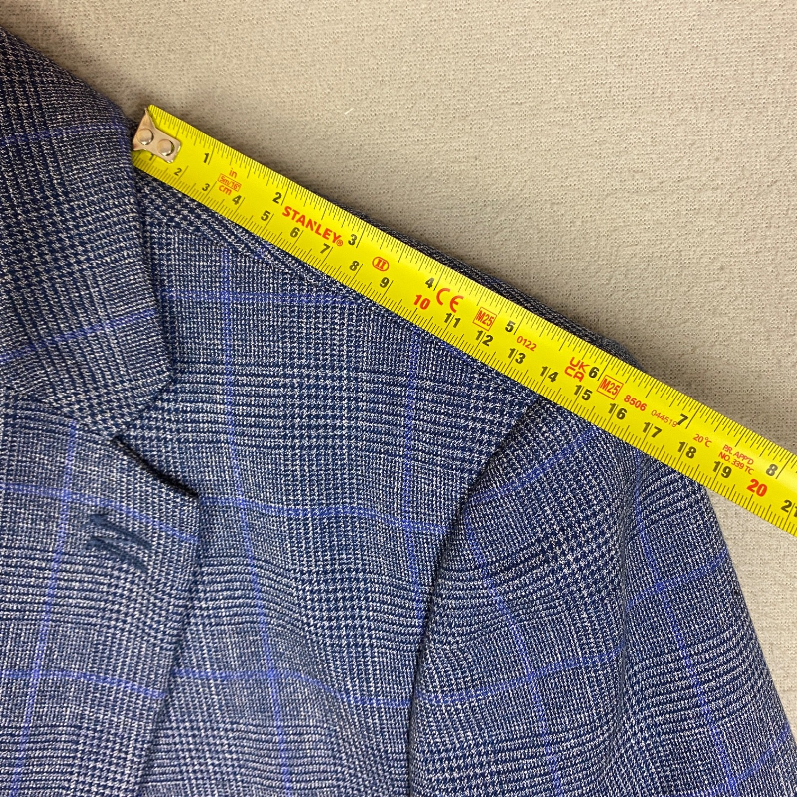 House of Cavani 3 Piece Suit UK 38R Blue Check Blazer Waistcoat Trousers Mens image 8