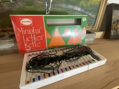 Vintage Lichterkette Kaufring 35 bunte Kerzen 70er Jahre Retro OVP TOP