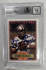 Roger Staubach SB VI Champ Signed Custom Card Beckett 10 Auto Dallas Cowboys 