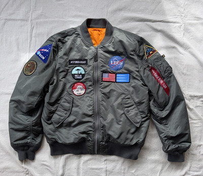 NASA Lies / Heavens Gate / UFO Patch Jacket - Alpha Industries