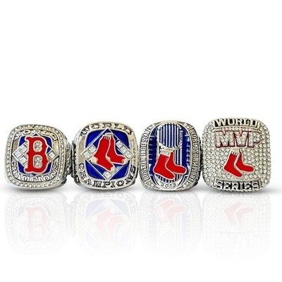 4PCS Boston Red Sox Championship Rings Set no Box