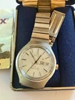 Timex Quartz - Vintage gents silver metal wristwatch - Untested