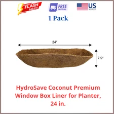 HydroSave Coconut Premium Window Box Liner for Planter, 24 in.