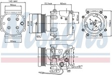 1x NISSENS 89066 Kompressor Klimaanlage für Saab