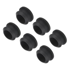 6Pcs Silicone Snap in Locking Hole Plugs Seal Cover Panel Round 16mm Black