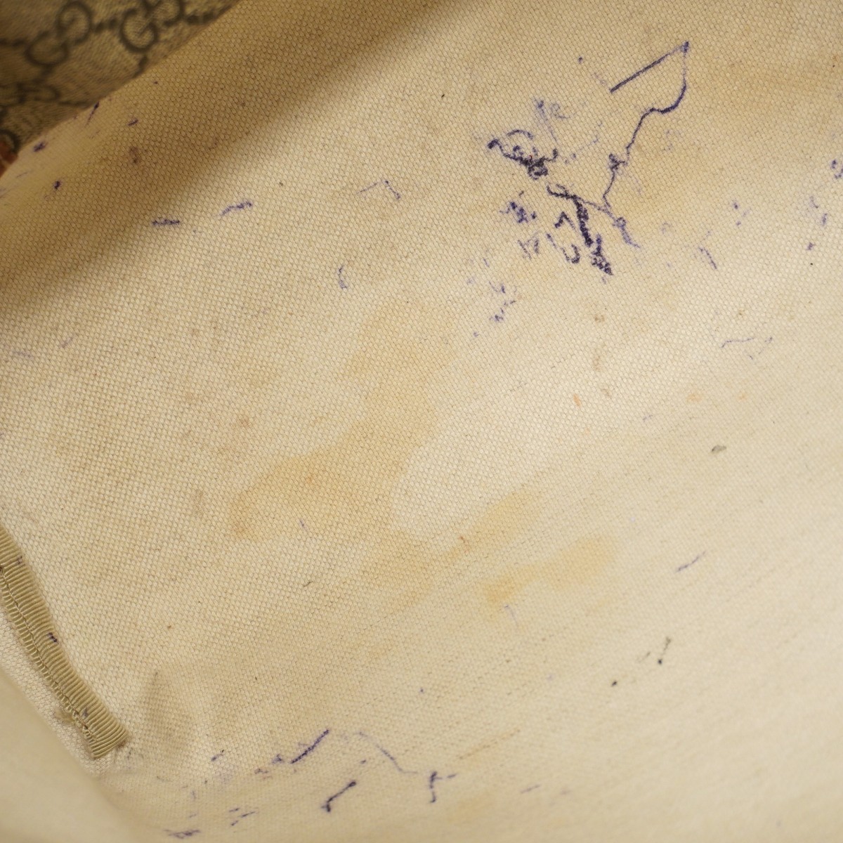 Gucci GG Supreme Sherry Leather Tote Bag Brown Champagne Gold thumbnail 14