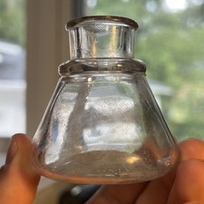 Antique Base Embossed Carter&rsquo;s No. 5 Ink Bottle Inkwell Early 1900s Clear