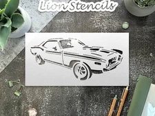 Classic Muscle Car Custom Painting Stencil for Automotive Enthusiasts - Stenc…