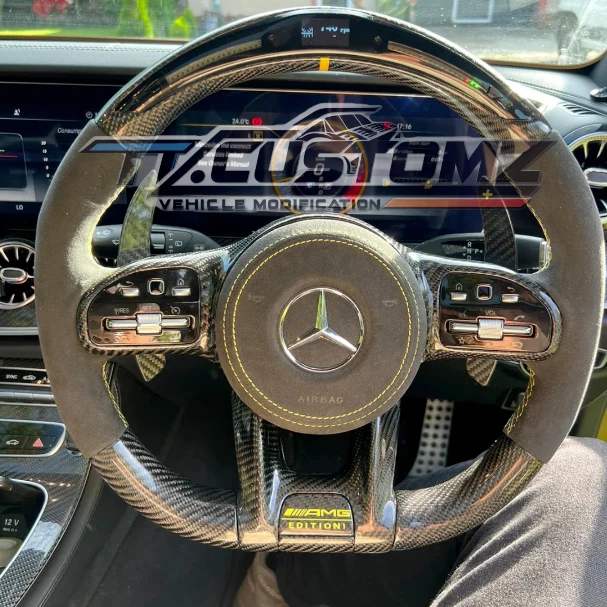 Mercedes Benz Customisable Carbon LED Steering Wheel A/C/E/S/G Class Plug & Play - Image 3 of 4