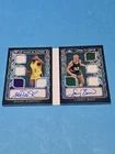 LARRY BIRD MAGIC JOHNSON 2025 Leaf Glory Of The Game Used Patch Auto Book #d 3/6