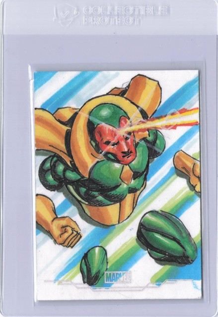 Topps Marvel Comic Book Heroes Sketch Card 1 of 1 - Vision /1 - Sherwin Santiago