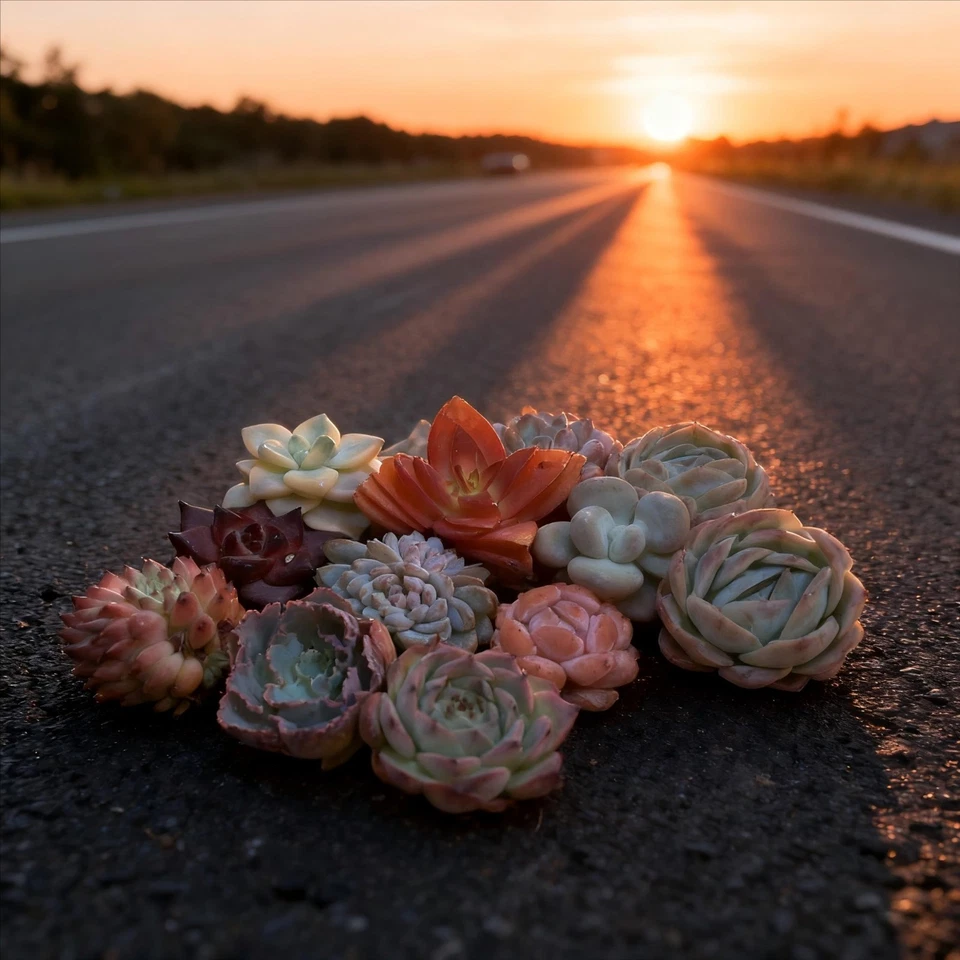 Live succulents 12 pcs Mix assorted succulents, bare root soilless pots - Image 3 of 4