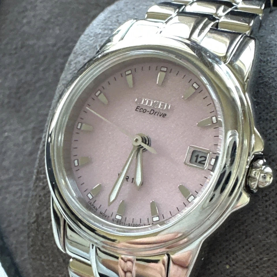 Citizen Silhouette Eco-Drive Pink Dial Stainless Steel Ladies Watch EW1620-57X - Image 2 of 4