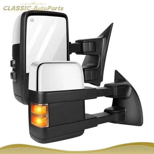 For 08-16 F250 F-350 Super Duty XLT Lariat Tow Power Heated Signal Mirrors Pair