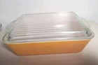 Vintage Pyrex 503 Orange Refrigerator Dish w 503-C Ribbed Glass Lid 1.5 Qt
