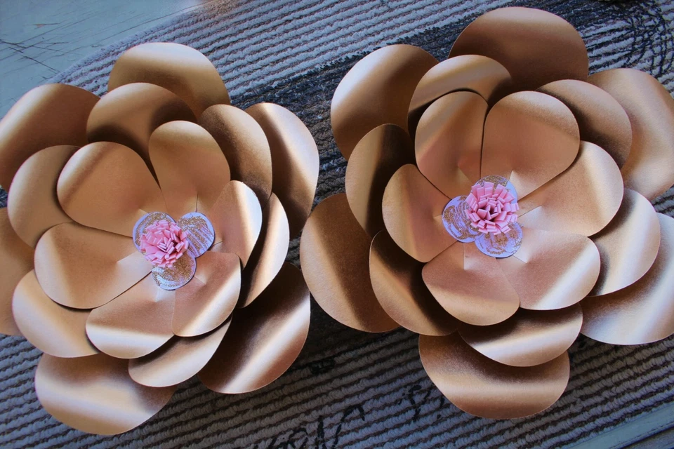 纸花手工玫瑰活动墙壁房间装饰派对婚礼艺术13件 — 第 3/4 张图片