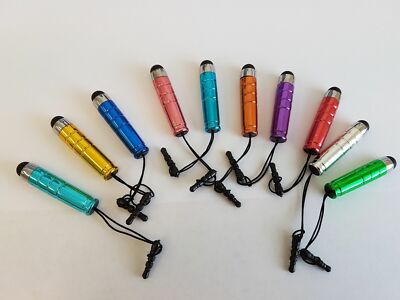 10 x Mini Stylus Stifte Touchscreen für iPad iPhone Smartphone zufällige Farben UK