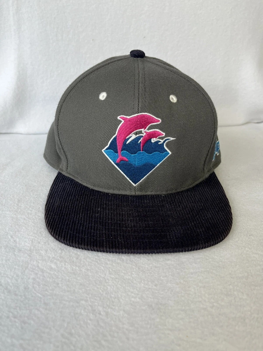 Pink Dolphin Brown Buckle Hat Gray Dolphin Logo Corduroy Brim Cap