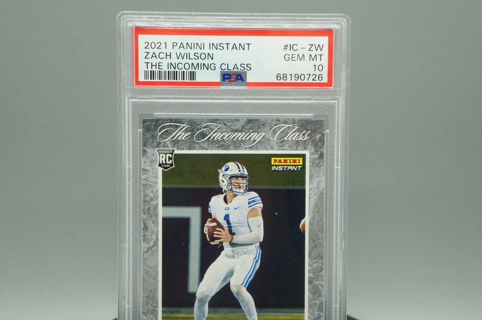 Zach Wilson 2021 Panini Instant #IC-ZW Incoming Class 1/3109 Rookie Card PSA 10 - Image 3 of 4