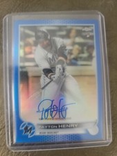 2022 Topps Chrome Payton Henry Auto /150 Blue Refractor