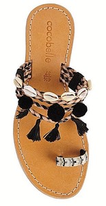 cocobelle leather slide sandals