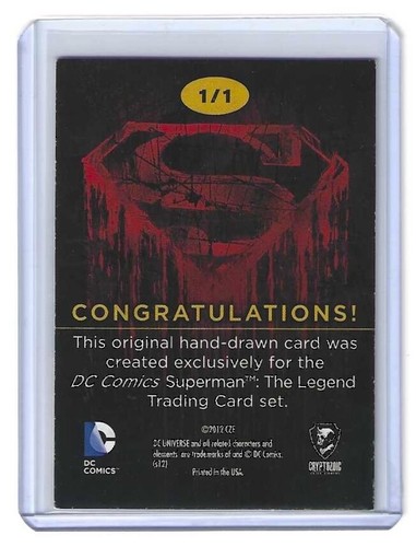 CRYPTOZOIC DC SUPERMAN THE LEGEND - SKETCH by MARK MARVIDA - Picture 2 of 2
