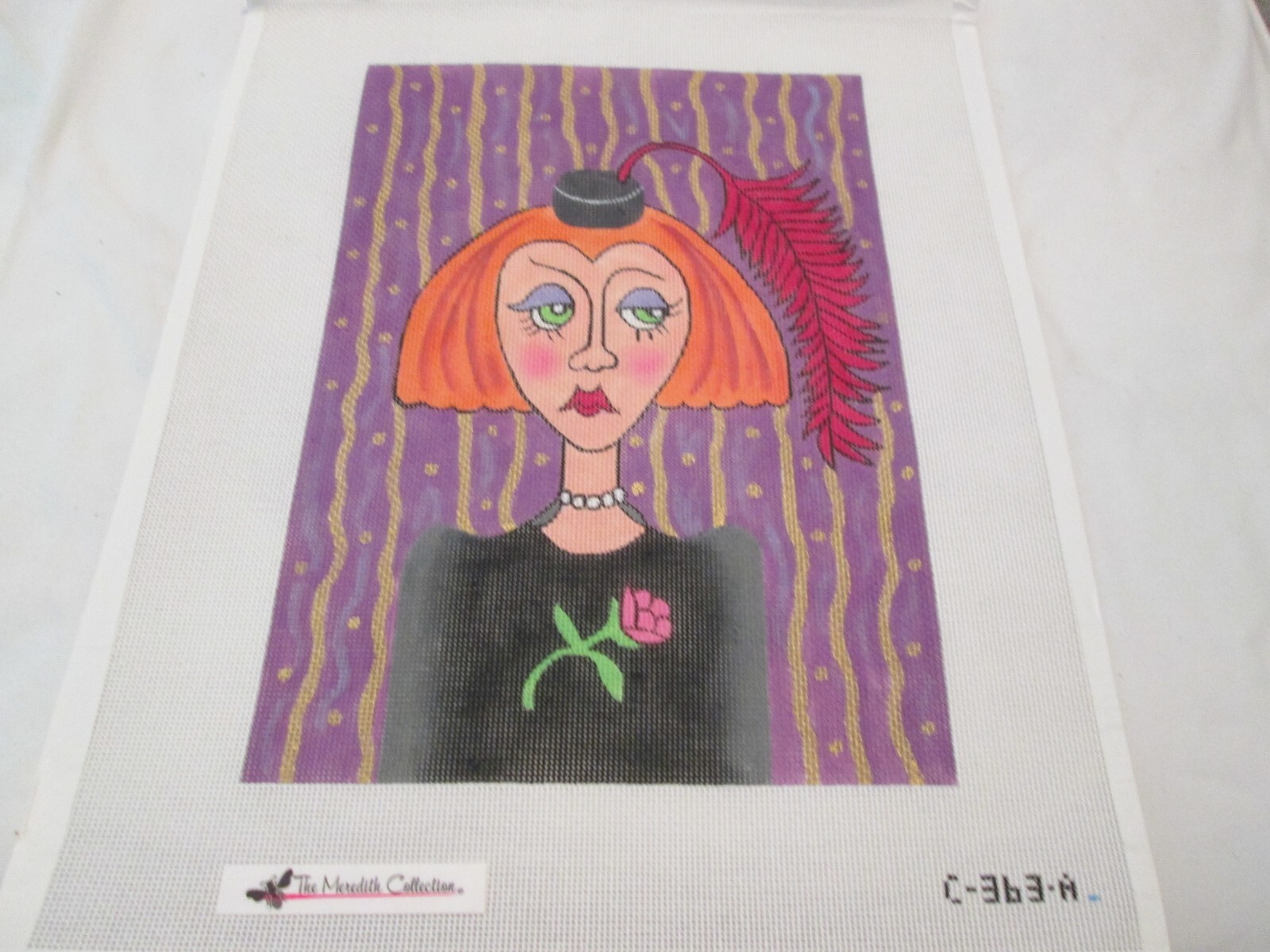 Mildred-Meredith-Handpainted Needlepoint Canvas