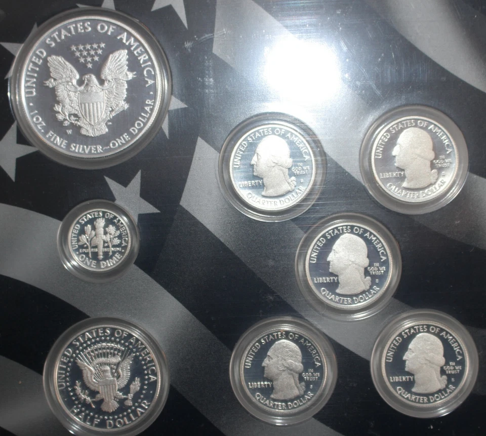 2014 United States Mint Limited Edition Silver Proof Set 2nd Edition Coins Toned - Image 4 of 4