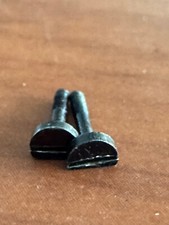 VINTAGE 2 PC BLUE STEEL CASE SCREWS FOR 18 SIZE ELGIN POCKET WATCH 1/2 TOPS