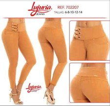 LUJURIA JEANS COLOMBIANOS, BUTT ENHANCING HIGH WAIST SKINNY PUSH UP JEAN 702207