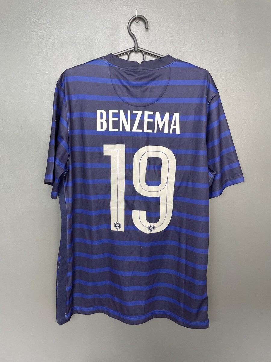 フランス代表 BENZEMA 19番 シャツ Lサイズ FRANCE NATIONAL TEAM 2020/2021 HOME FOOTBALL SHIRT #19