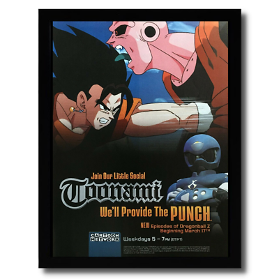 2003 TOONAMI Dragon Ball Z Framed Print Ad/Poster Official