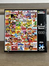 General Mills Cereal Boxes 1000 Piece Jigsaw Puzzle White Mountain Made in USA