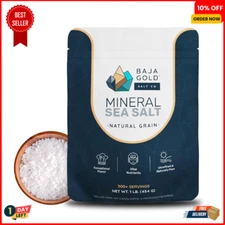 Baja Gold Mineral Sea Salt Natural Grain Crystals 1 Lb. Bag