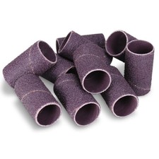 1" x 2" Aluminum Oxide Spiral Bands, No Lap Sanding Sleeves - 10 Pack