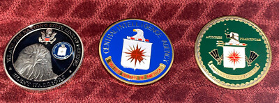- CIA Central Intelligence Group Coins Set Of 3 Coins In Cases