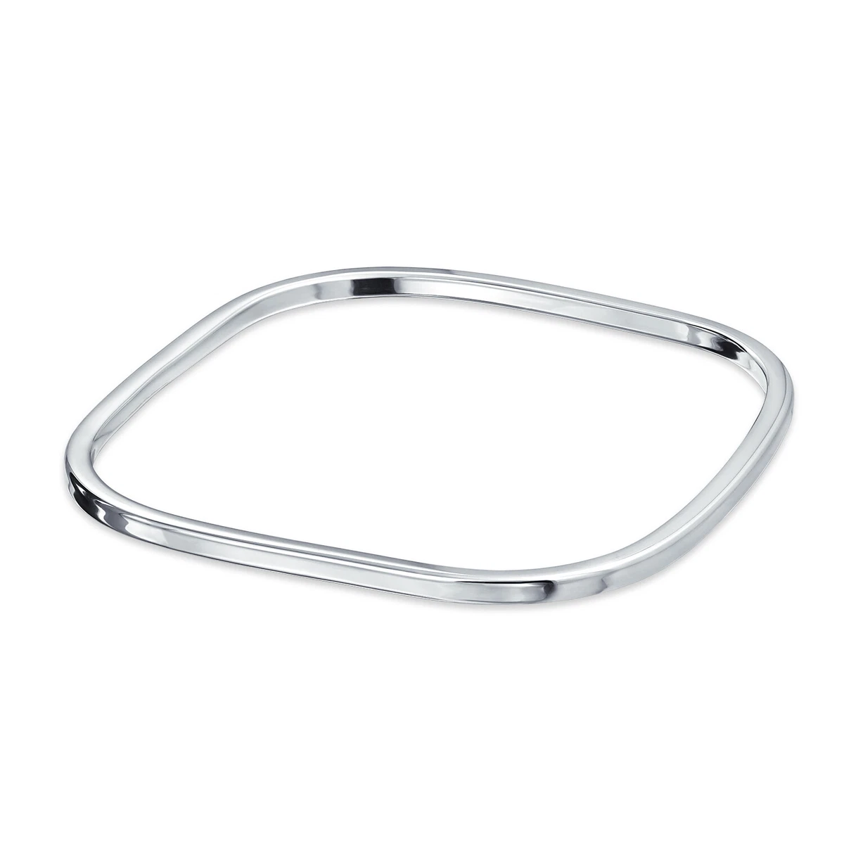 Square sterling silver bangle deals bracelets