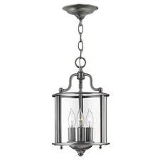 Image of 3 Bulb Ceiling Pendant Light Fitting Pewter LED E14 60W Bulb