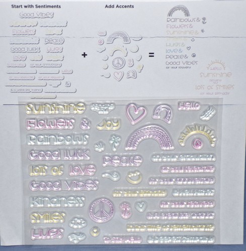 Diamond Press Assorted Sentiments Clear Stamp Set Sunshine Kindness Sayings 40pc - Picture 4 of 4